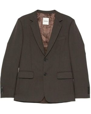 Sandro Tailored-Collar Slim-Fit Blazer - Brown