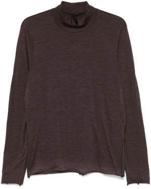 Transit Fein gestricktes T-Shirt - Braun