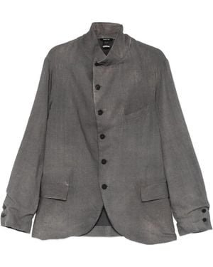 Avant Toi Blazer Boutonné À Col Cheminée - Gray