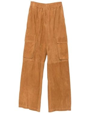 Cassell Suede Cargo Trousers - White