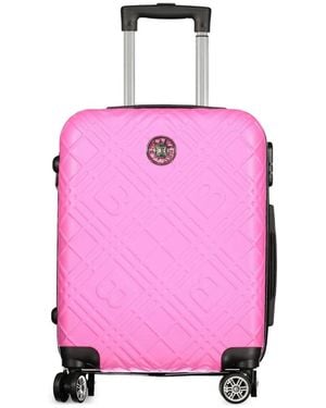 Laura Biagiotti Monogram-Embossed Cabin Suitcase - Pink