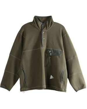 and wander Press-Stud Fastening Sweatshirt - Groen