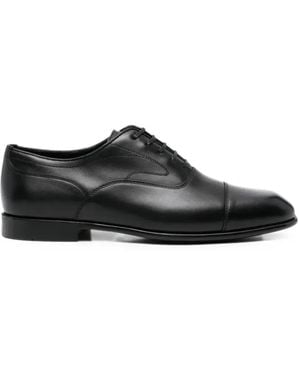 Ferragamo Trinity Cap-Toe Oxford Shoes - Black