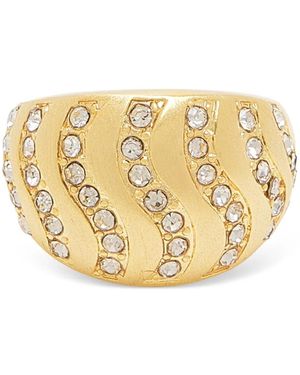 LYNYER Aurora Wave Crystal Wave Ring - Metallic