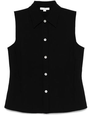 Vince Crêpe Blouse - Zwart