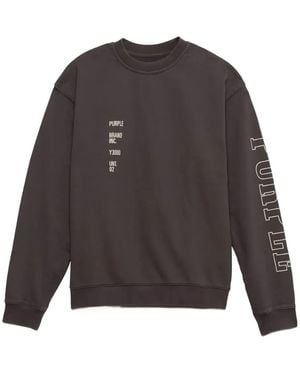 Purple Brand Relic Crew-Neck Sweatshirt - Gray