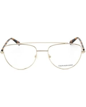 Calvin Klein Pilot-Frame Glasses - Natural