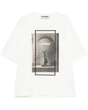 Les Hommes T-Shirt Con Grafica - Bianco