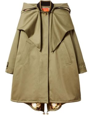 La DoubleJ Collar-Detail Coat - Green