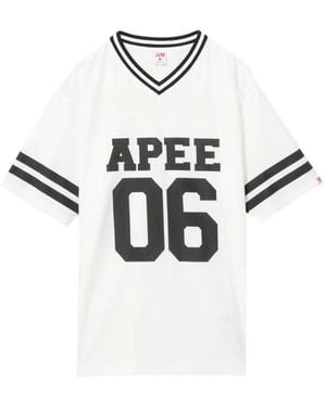 AAPE BY A BATHING AP Logo-Print T-Shirt - White