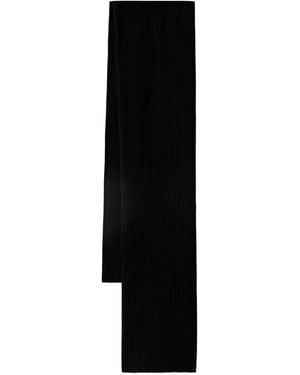 ARMANI EXCHANGE Ribbed-Knit Scarf - Black