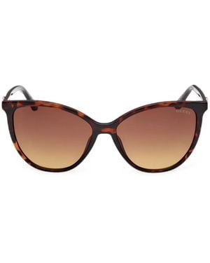 GUESS EYEWEAR Lunettes De Soleil À Monture Papillon - Brown