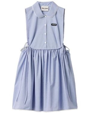 Miu Miu Cotton Short Dress - Blue