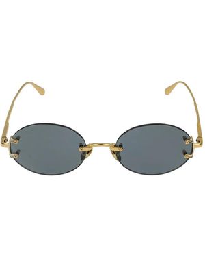 Linda Farrow Stella Rimless-Sunglasses - Blue