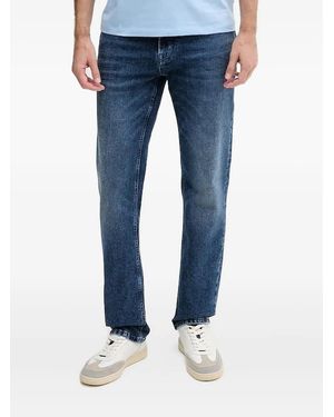 Joop! Jeans mit Leder-Patch - Blau