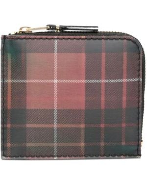 Comme des Garçons Tartan Zip-Around Wallet - Grey