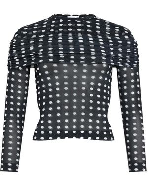 Patou Polka-Dot Blouse - Black