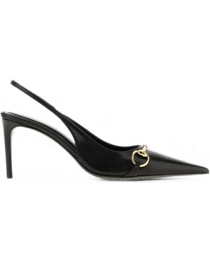 Gucci Zapatos De Tacón Donna Horsebit Con Tira Trasera - Negro