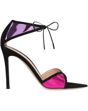 Gianvito Rossi 105Mm Confetti Ankle-Tie Heeled Sandals - Pink
