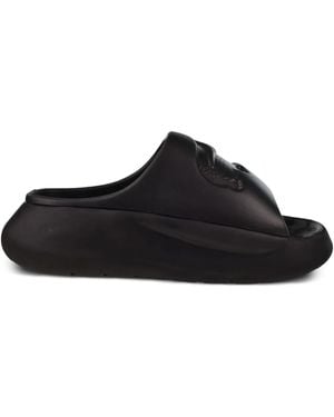 Lacoste Serve Slide 3.0 Sandalen mit Kroko-Logo - Schwarz
