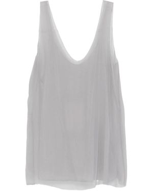 TOTEME V-Neck Slip Top - Gray