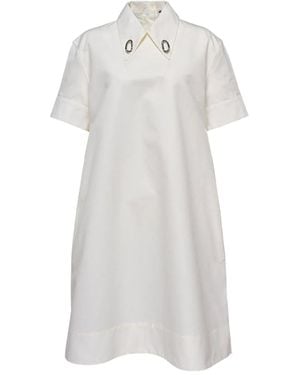 Jil Sander Abito A Maniche Corte - Bianco