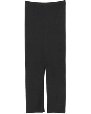 Nanushka Falda Midi Con Abertura - Negro