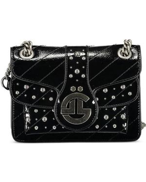 Gaelle Studded Shoulder Bag - Black