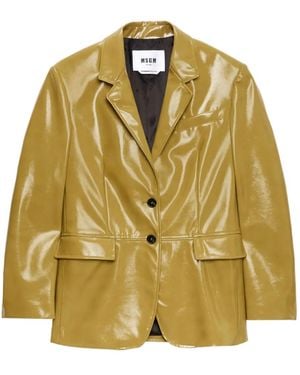 MSGM Single-breasted Jacket - イエロー