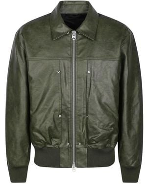 CROQUIS Faux-Leather Jacket - Green