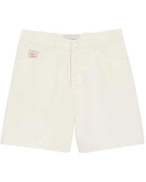 Ami Paris Logo-Patch Shorts - White