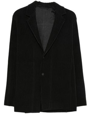 Homme Plissé Issey Miyake Plissé Single-Breasted Blazer - Black