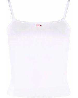DIESEL T-Hop-D Tanktop Met Logo-Applicatie - Wit