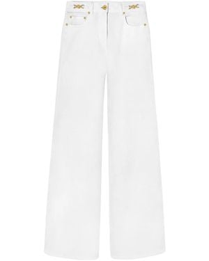Versace Mid-Rise Flared Jeans - White