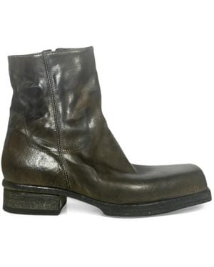 shotof Square-Toe Zip-Fastening Ankle Boots - Green
