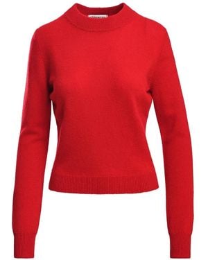 Essentiel Antwerp Kash Pullover Mit Geripptem Besatz - Rot