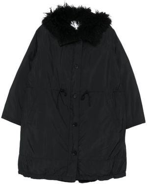 Yves Salomon Faux Fur-Trim Jacket - Black