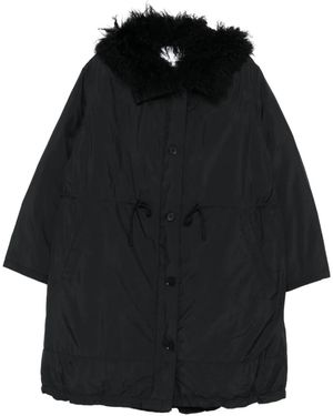 Yves Salomon Faux Fur-Trim Jacket - Black