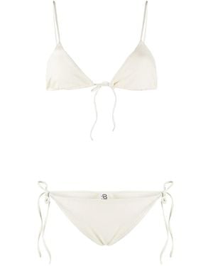 Lido Bikini De Talle Medio Con Lazo - Blanco
