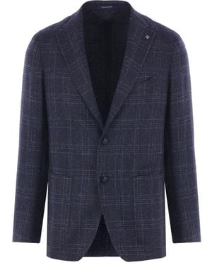 Tagliatore Dark Tailored Jacket - Blue