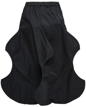 Enfold Faltenrock mit elastischem Bund - Schwarz