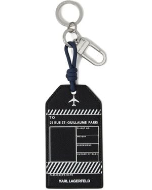Karl Lagerfeld Schlüsselanhänger Mit Gepäckschild - Schwarz