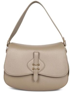 Coccinelle Bolso De Hombro De Piel Granulada - Blanco