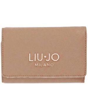 Liu Jo Logo-Appliqué Wallet - Natural