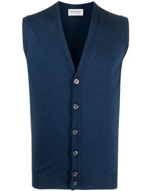 John Smedley Pullunder Mit V-Ausschnitt - Blau