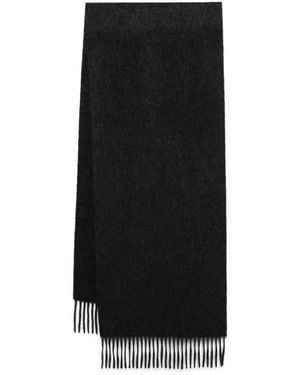 N.Peal Cashmere Woven Scarf - Black