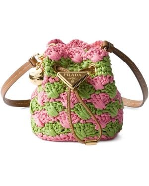 Prada Borsa A Secchiello Mini - Verde