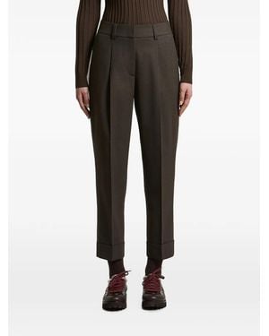 Peserico Beaded-Trim Pleated Trousers - Black