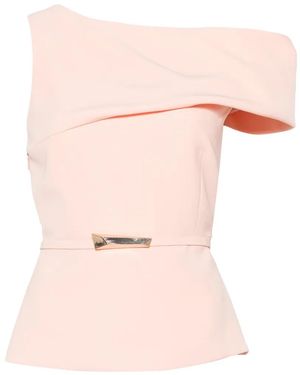 SIMONA CORSELLINI Belted-Embellishment Top - Pink