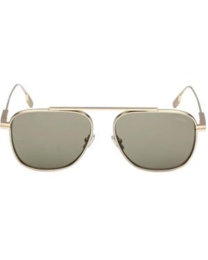 ZEGNA Geometric-Frame Sunglasses - Grey